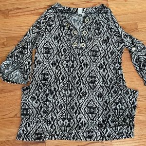 St. TROPEZ WEST BATHING SUIT COVERUP SZ L Black EUC